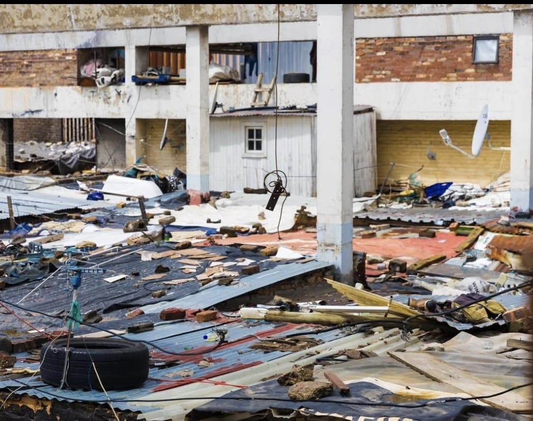 Hijacked building exterior — Johannesburg